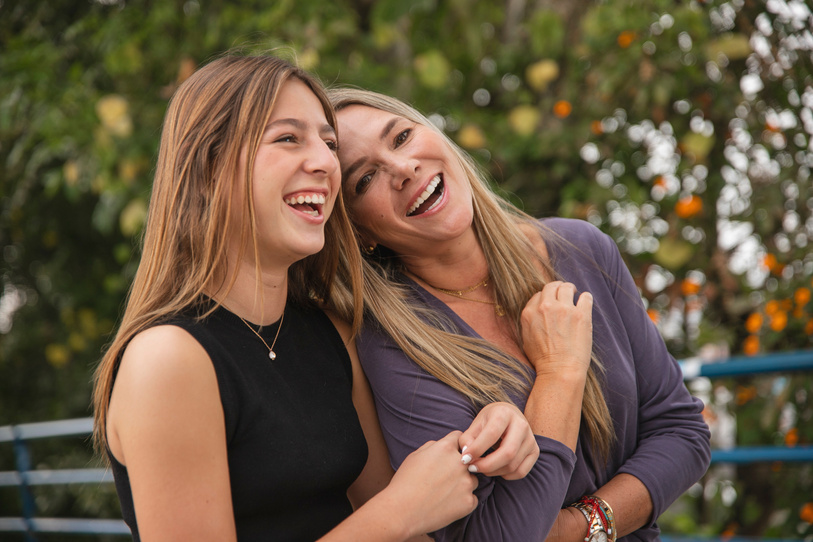 Mother and Daughter Outdoors